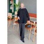 lamelif Müslin Tesettür Gömlek Siyah