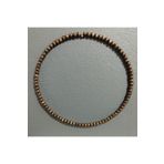 Lameray Metal - Ahşap boncuklu kapı ve duvar süsü kasnak 30 cm yuvarlak -koyu kahve