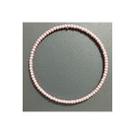 Lameray Metal - Ahşap boncuklu kapı ve duvar süsü kasnak 30 cm yuvarlak -pembe
