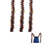 Lametta çelenk, altın, Noel dekorasyonu, kırmızı altın, Noel dekorasyonu çelenk, Noel dekorasyonu, çam çelengi, Noel ağacı, düğün, parti, gümüş (3'lü paket)