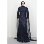 Lamia Giyim Alissa Abiye Lacivert