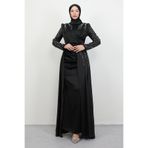 Lamia Giyim Asya Tesettür Abiye Siyah