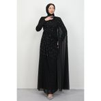 Lamia Giyim İlke Tül Abiye Siyah
