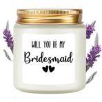 LAMIVEENLA Nedime Hediyeleri Kokulu Mum Lavanta - Onur Matronu Hediyeler Nedimeler için Hediyeler Onur Önerisi Hediyeleri Onur Önerisi Hediyeler Hizmetçi Teklifi Hediyeleri Soya Mumu 4 oz