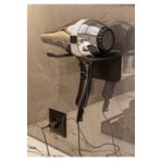 Lamizon Saç Kurutma Makinesi Tutacağı, Black Fön Makinesi Banyo Rafı Askısı SACKRTRAF01BLACK