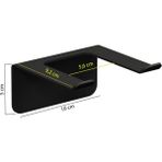 Lamizon Saç Kurutma Makinesi Tutacağı Fön Makinesi Askısı Banyo Askılık - 10 x 5,9 cm - Siyah