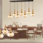 Lampaluce Forte Modern Tasarımlar Salon Oturma Odası Sarkıt Yemek Masası Üzeri Avizesi 7'Li