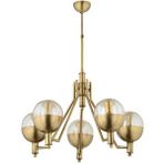 LampaLuce Lampaluce Bozzolo-2 Modern Sarkıt Avize 5'li Sarı Sarı 5 X E27 Ampul Maksimum 60w Çap: 90 Cm Yükseklik: 70 Cm Malzeme: Metal - Cam Ampul Dahil DeğildirDuy Tipi : E27 Duylu