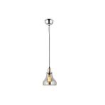 LampaLuce Lampaluce Cono Modern Sarkıt Salon Avizesi Tekli Krom 20x70cm Krom Ampul Hariçtir. Malzemesi: Metal Başlık Rengi: Füme Başlık Malzemesi: CamDuy Tipi : E27 Duylu