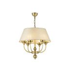 LampaLuce Lampaluce Teodora Modern Şapkalı Klasik Sarkıt Avize Tasarımı 6'lı Sarı 50cm Sarı Malzeme: Kumaş Şapka + Metal Ölçü: Çap: 50 Cm Yükseklik: 80 Cm Ampul Dahil Değildir.Duy Tipi : E14 Duylu