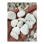 Lampello Beyaz Dolomit Taş Mobilya Dekoru 1 Kg 15-25mm Dere Çakıl Taşı Bahçe Süs Taşı Saksı