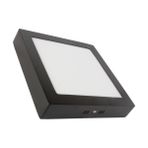 LAMPTIME Sıva Üstü Slim LED Downlight Siyah Gövde 16W Kare 3000K Gunışığı Işık