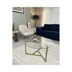 Lamra Dizayn Gold Orta Sehpa Modern Dekoratif