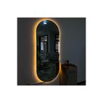 Lamra Dizayn Pilli Kablosuz 90X55 CM Moderm Dekoratif Salon Mutfak Banya WC aynası