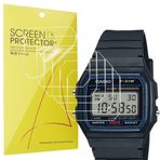 Lamshaw F91W-1 Ekran Koruyucu, [6 Paket] Tam Kapsama TPU Şeffaf Film Ca-sio F91W-1 / F-91W ile Uyumlu Klasik Reçine Kayış Dijital Spor Saat (6 paket)