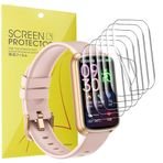 Lamshaw RLQA Fitness Tracker Ekran Koruyucu ile Uyumlu, [6 Paket] Tam Kapsama TPU Şeffaf Film RLQA Band 3 1.44 inç ID-63B0 Fitness Tracker ile Uyumlu (6 Paket)