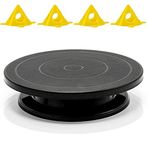 LAMXD 11 "Döndürme Döner Tabla Şekillendirici Tekerlek Döner Kek Döner Siyah Boyama Boya Püskürtme Spinner için Döner Masa Standı, Koni Tuval-Akrilik ve Epoksi Dökme Boya Kanvas Destek Standları