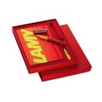 Lamy Glossy Red Al Star Dolma Kalem F Uç ve Defter Seti