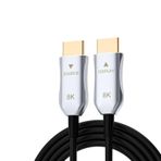 LAN-SAINTKAY 20ft Fiber Otpicl HDMI 2.1 Kablo 20ft/6m, 4K 8K Yüksek Hızlı 48Gbps 8K@60Hz 4K@120Hz Uzun HDMI Kablosu, PC, Oyun Konsolu, Projektör, Dizüstü Bilgisayar, Soundbar, Ev ve Ofis Kullanımı