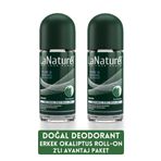 LaNaturel Doğal Deodorant Roll-on Erkek Okaliptüs Kokulu. 2'li Avantaj Paketi