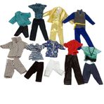 Lance Home 5 Kısa kollu tişört + 5 pantolon elbise Barbie Freund Ken oyuncak bebekler için, 10 adet (rastgele renk)