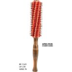 Land Of Myth - LOM1225 Afro Pick Ahşap Fön Fırçası, Doğal Kıl & Yanmaz Naylon Diş
