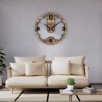 LandiWork Tasarım Atölyesi Ahşap Duvar Saati, Modern Duvar Saati, Ahşap Ev Duvar Saati, 42 cm, Planet