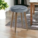 LaneHome Ahşap Ayaklı Tabure Gri