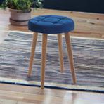 LaneHome Ahşap Ayaklı Tabure Mavi