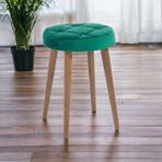 LaneHome Ahşap Ayaklı Tabure Yeşil