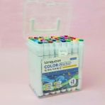 Languo Color Çift Taraflı Plastik Kutlu Marker Seti 48'li - Renkli - Standart
