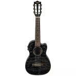 Lanikai Qm-Bkceg Quilted Maple Elektro Guitalele - Siyah (Profesyonel - Sahne Serisi) | Kapitone Akçaağaç (Quilted Maple) Gövde, Dahili Preamp Ve Akort Cihazı, Guitalele Formunda Geniş Ses Aralığı | Ö