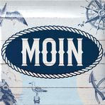 LANOLU Metal levha retro moin - bahçe ve mutfak için denizci çapa dekorasyonu - yeni eve taşınma hediyesi ev için hediye - hediye - bombeli vintage metal levha 15 x 20 cm