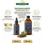 Lanorre %100 Soğuk Sıkım Keten Tohumu Yağı Ev & Çanta Seti (150ML + 50ML)%100 Saf ve Doğal Flax Seed Oil - 150 ML + 50 ML Set