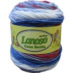 Lanoso Cazz Batik Örgü Ipi 718 (5 Li Paket) - Krem - Petrol Mavi - Nar Çiçeği