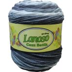 Lanoso Cazz Batik Premium Akrilik 210 mt 100 gr -19 Çeşit Renkli- Örgü İpi 2 Adet - Gri