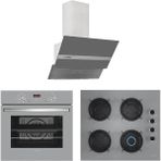Lanova Gümüş 4406G01 - G16400-217 - E3130g6 Gri Cam Ankastre Set