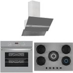 Lanova Gümüş 4406G01 - G17402-117 - E3130g6 5 Gözlü Gri Cam Ankastre Set