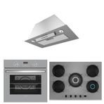 Lanova İtalyan 4406G01 - G17402-117 - 1018X52 5 Gözlü Gri Cam Ankastre Set