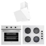 Lanova Mano 2106TW01 - G16400-202 - 3220W6 Beyaz 3'lü Cam Ankastre Set