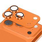 LanQii iPhone 17 Pro ile uyumlu kamera koruması, metal kırılmaz cam folyo kamera lens koruyucu, 9H sertlik kamera koruyucu folyo, iPhone 17 Pro için, turuncu