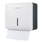 Lanrritoire Kağıt Havlu Dispenseri Duvara Montaj Ticari C kat/Multifold/Üç Katlı, Banyo Mutfak Ofis için Kilitli Yüksek Kapasiteli Otomatik Fotoselli El Havlusu Kağıt Tutucu (İnci Beyazı)