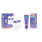 Lansinoh 55970 Biberon Seti, Mor (2 x 160ml) & Lanolin Emziren Anneler İçin Meme Başı Kremi (40 gr)