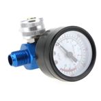LANTRO JS 1/4 "Hava Basıncı Regülatörü Mini Sprey Boya Tabancası Hava Basıncı Kontrol Regülatörü Ölçer Pnömatik Kompresör Hava Aracı Aksesuarı Hava Giriş Eklemi, Monitör Hava Giriş Basıncı