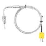 LANTRO JS EGT Termokupl K Tipi Egzoz Gazı Sıcaklık Probu Açık Uç ve Konnektör ile 1/8 "NPT Dişli Konnektör 1 Metre Uzunluk