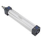 LANTRO JS Pnömatik Hava Silindiri, 32 mm Delik 175 mm Strok Vidalı Piston Çubuğu Hava Silindiri Çift Etkili Standart silindirler