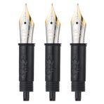 Lanxivi 3'lü set Jinhao 82 Dolma Kalem Orta Siyah Bölümlü Besleme Altın Kaplama Jinhao 82, 88, 95 Dolma Kalem ile Uyumlu