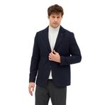 Lanz Erkek Koyu Lacivert Kaşe Kumaşlı Yarım Astar Torba Cepli Mono Yaka Spor Blazer Ceket Koyu Lacivert 54