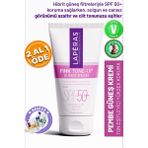 Laperas Aydınlatıcı Ton Eşitleyici Yüksek Koruma Spf 50+ Nemlendirici Makyaj Bazı Pembe Güneş Kremi 50ML