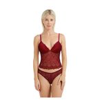 Laperissa Dantel Detaylı Esnek Bralet & Slip Takımı Kırmızı 80